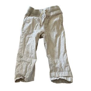 Item Title: Baby Gap Casual Linen Blend beach  Pants - Light Beige, 18-24 months